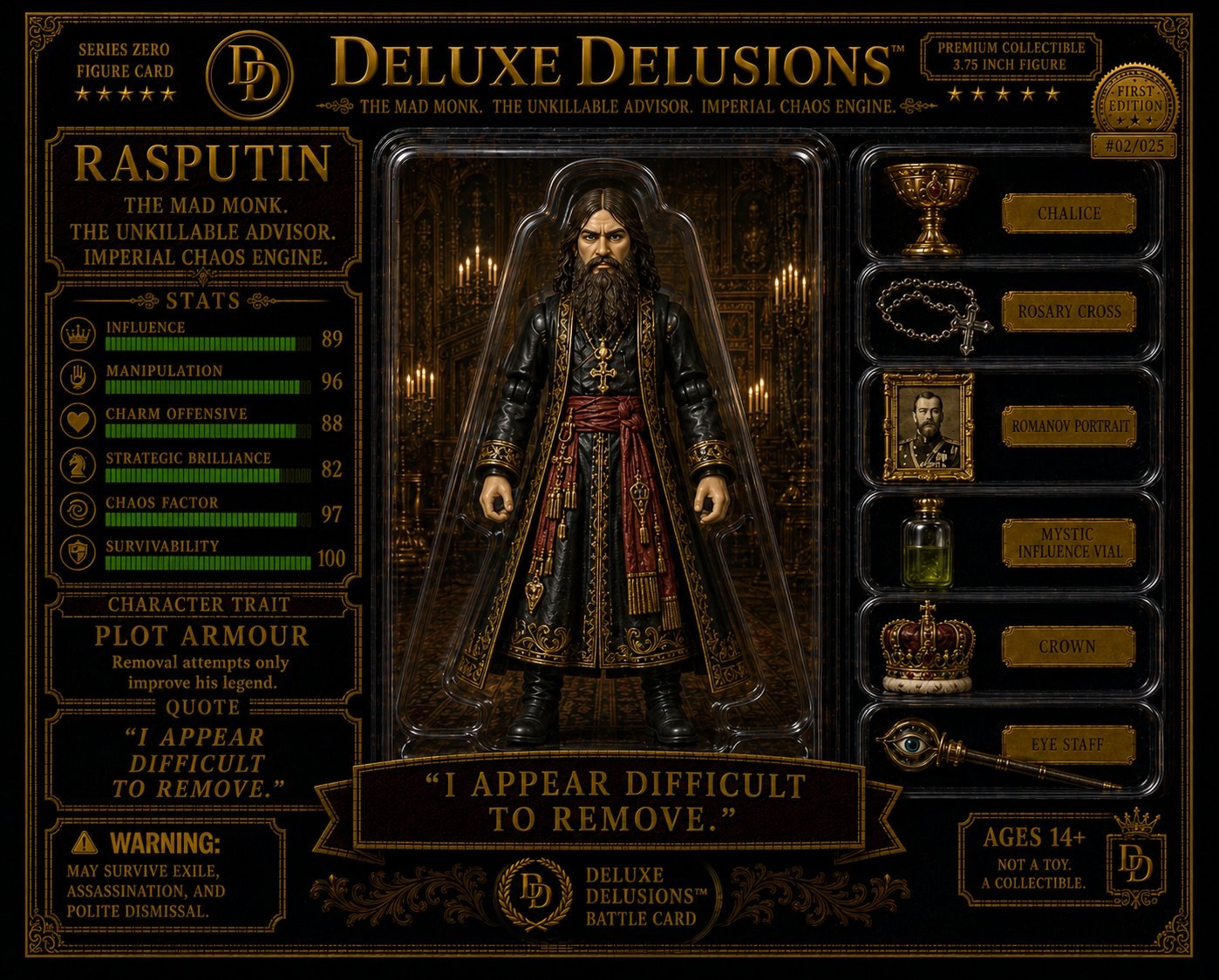 Deluxe Delusions Figure Card - Rasputin