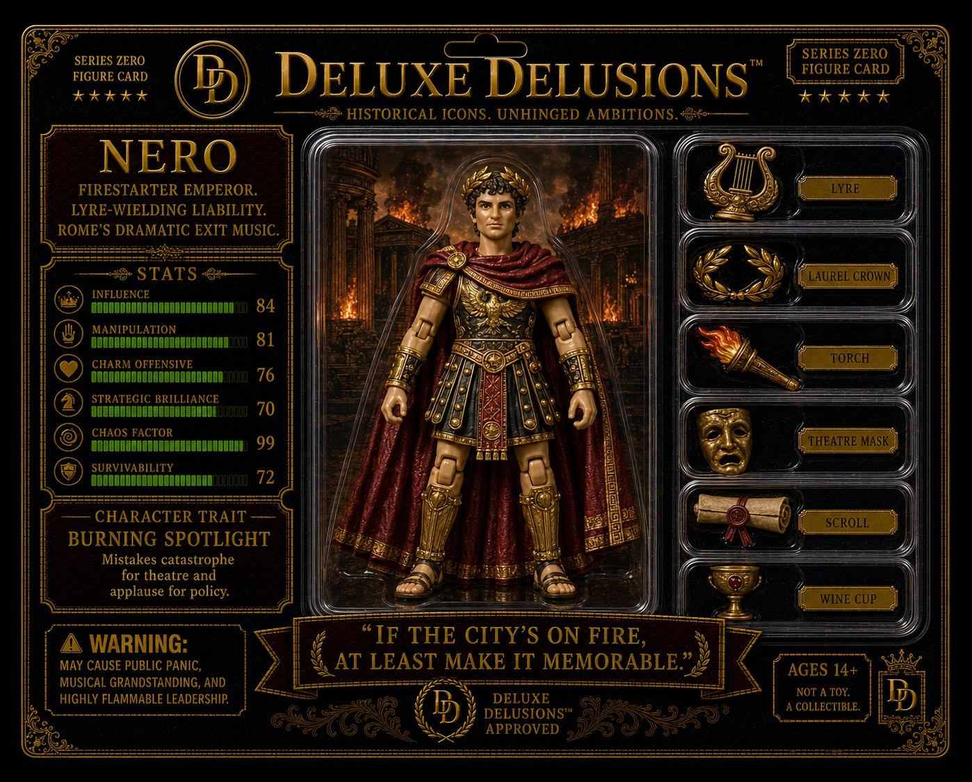 Nero cosplay reference card