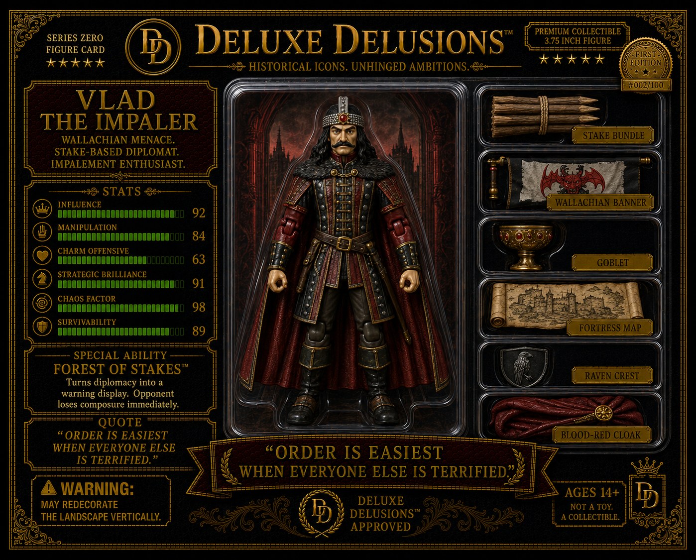 Deluxe Delusions Figure Card - Vlad the Impaler