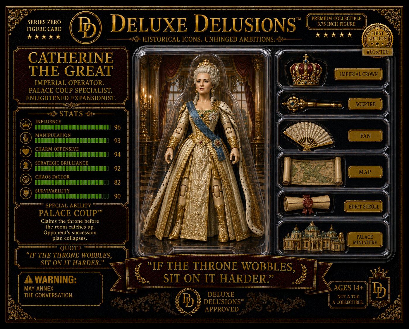 Catherine the Great cosplay reference card