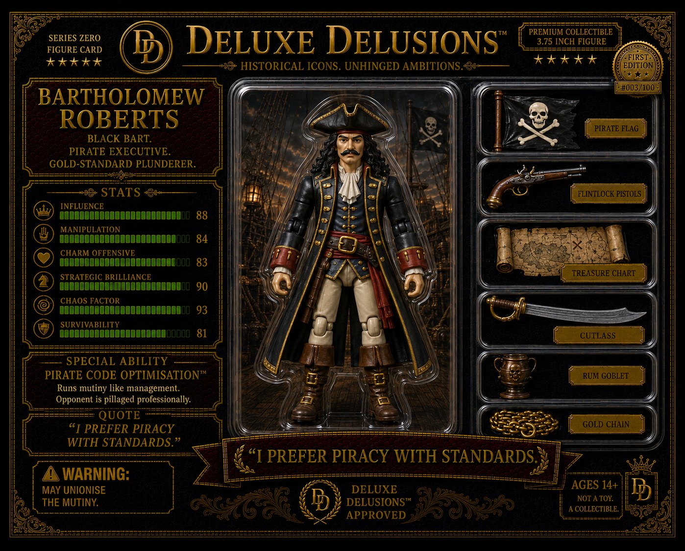 Bartholomew Roberts cosplay reference card