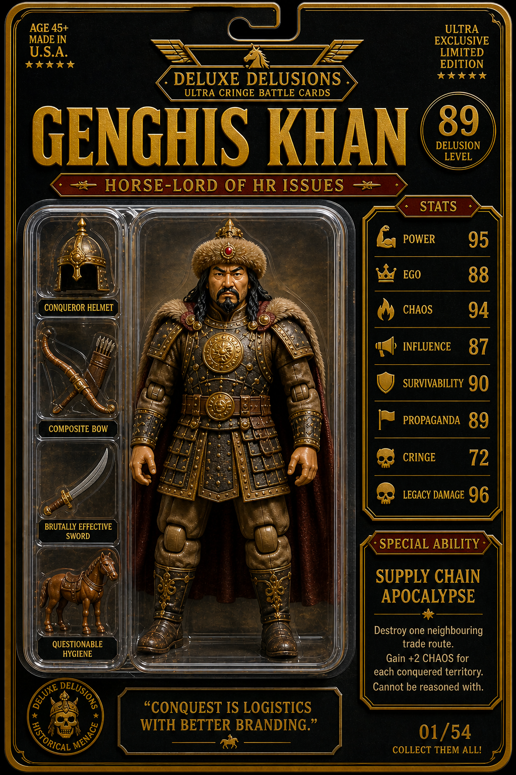 Genghis Khan Deluxe Delusions Figure Card