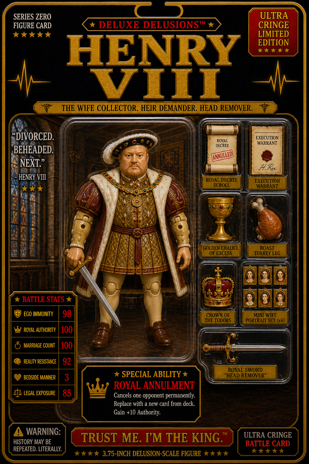 Henry VIII Deluxe Delusions Figure Card