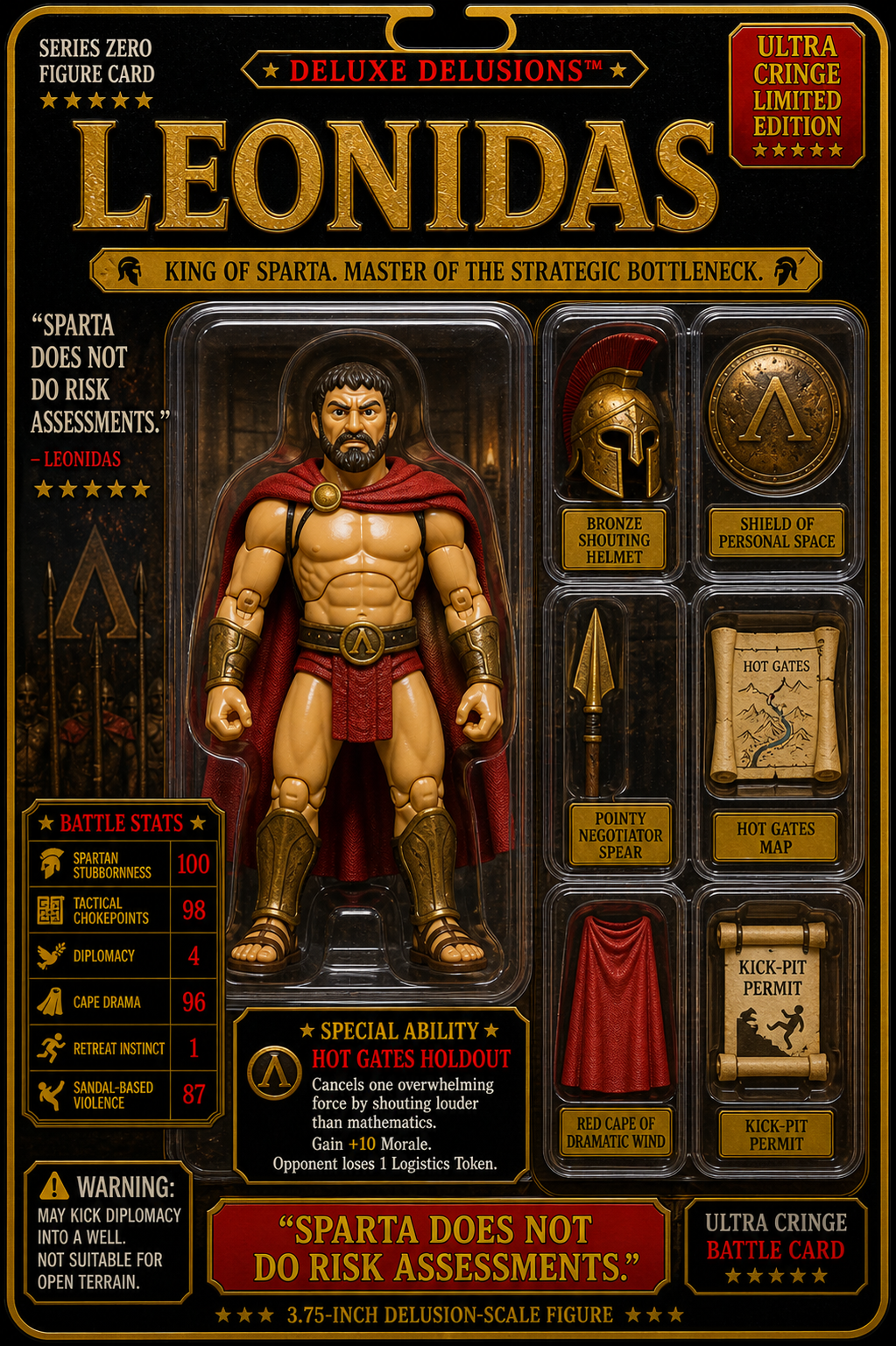 Leonidas Deluxe Delusions Figure Card
