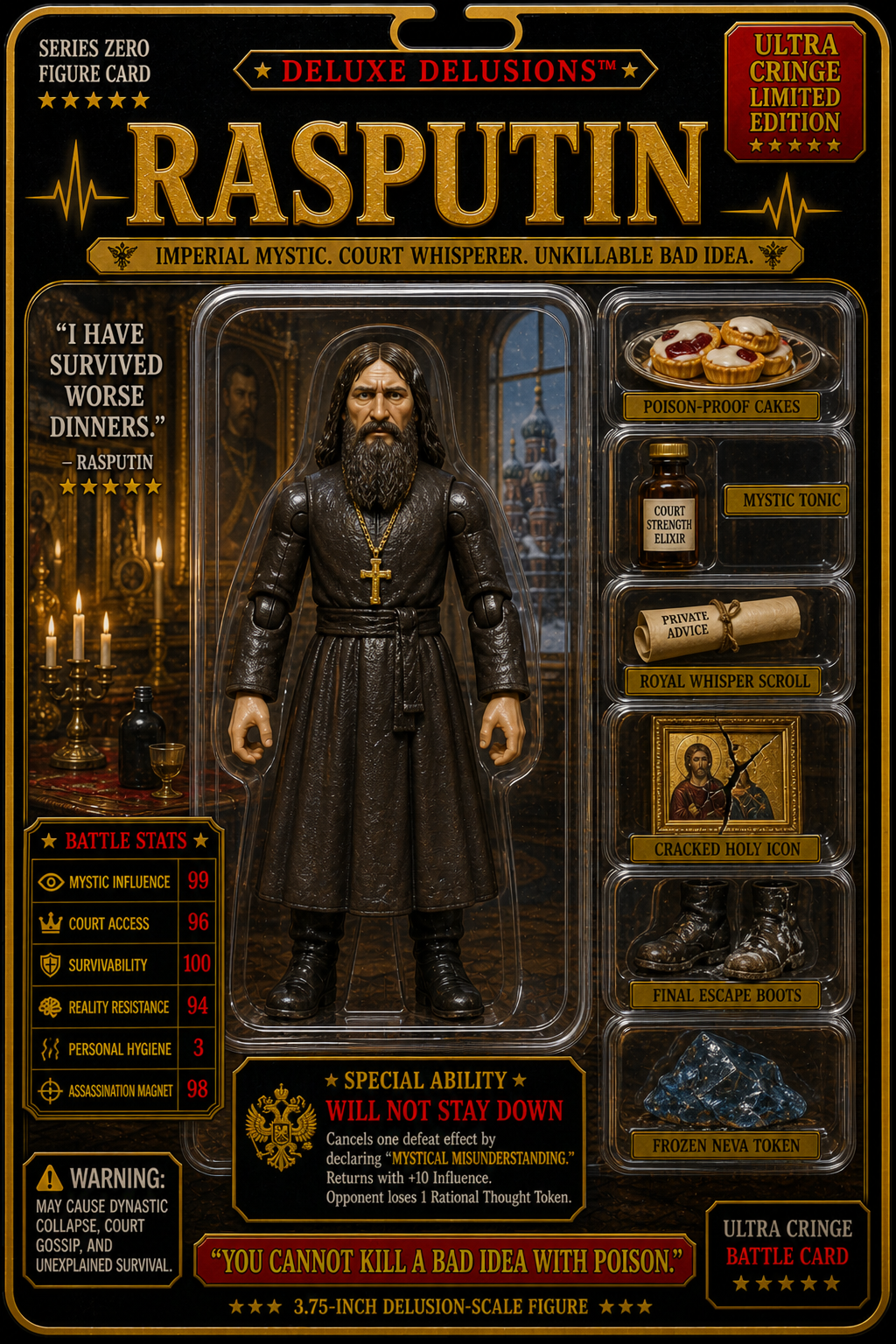 Rasputin Deluxe Delusions Figure Card
