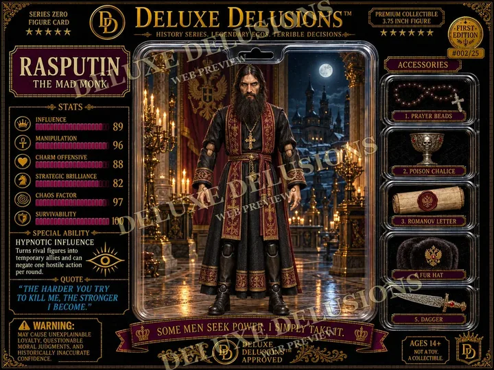 Rasputin cosplay reference card