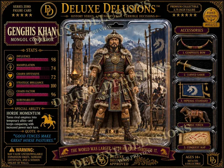 Genghis Khan cosplay reference card