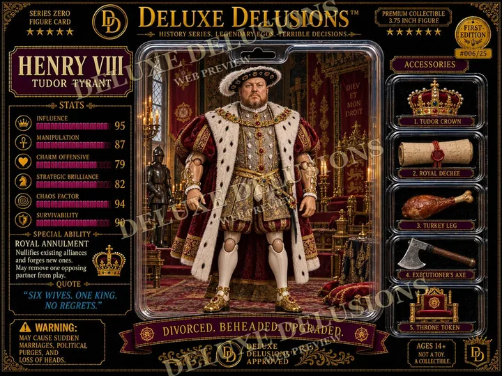 Henry VIII cosplay reference card