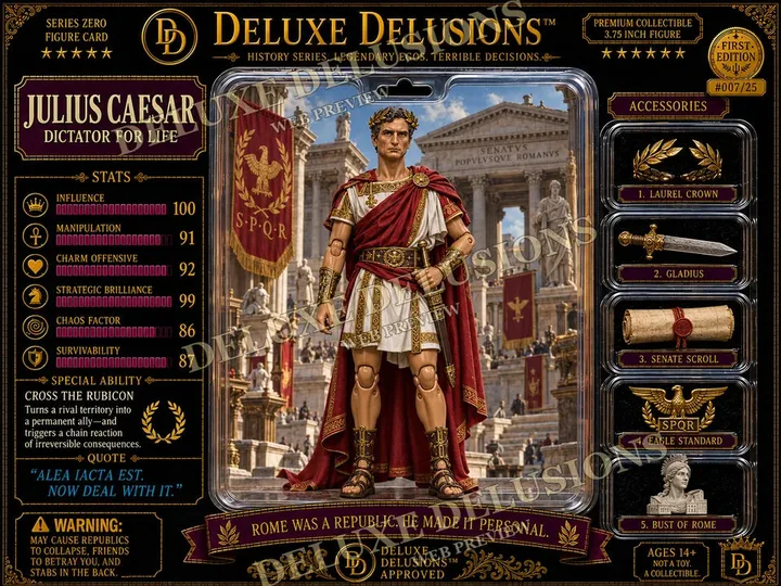 Julius Caesar cosplay reference card
