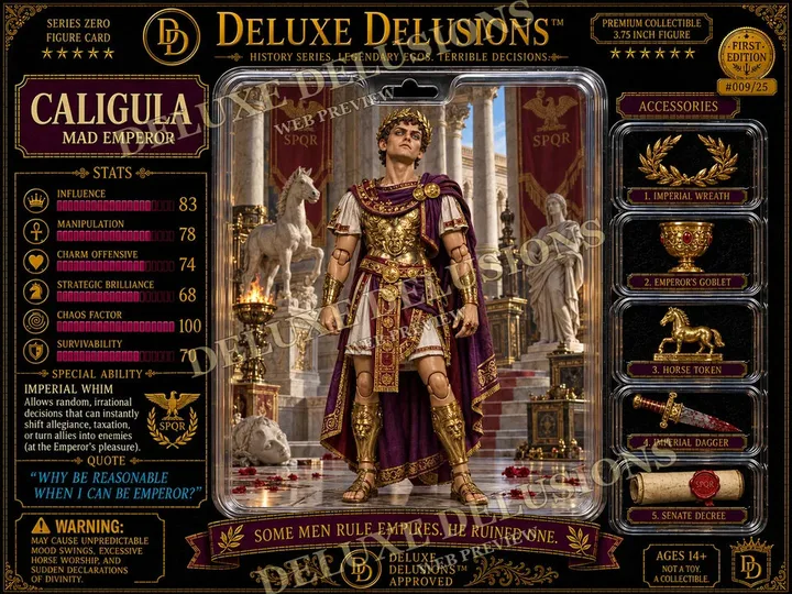 Caligula cosplay reference card