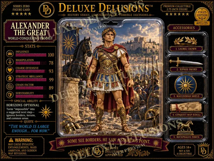 Alexander the Great cosplay reference card