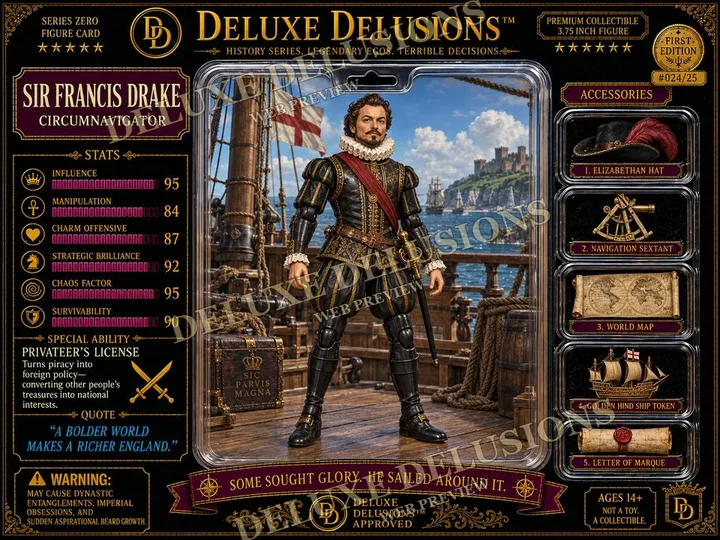 Sir Francis Drake cosplay reference card